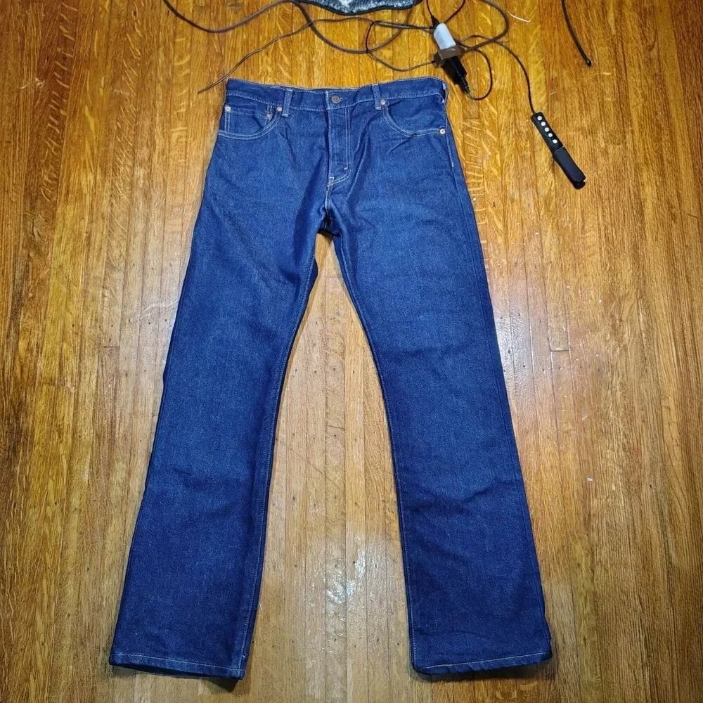 Levi 517 Red Tab Dark Blue Denim Jeans Mens Size 34x32/T604